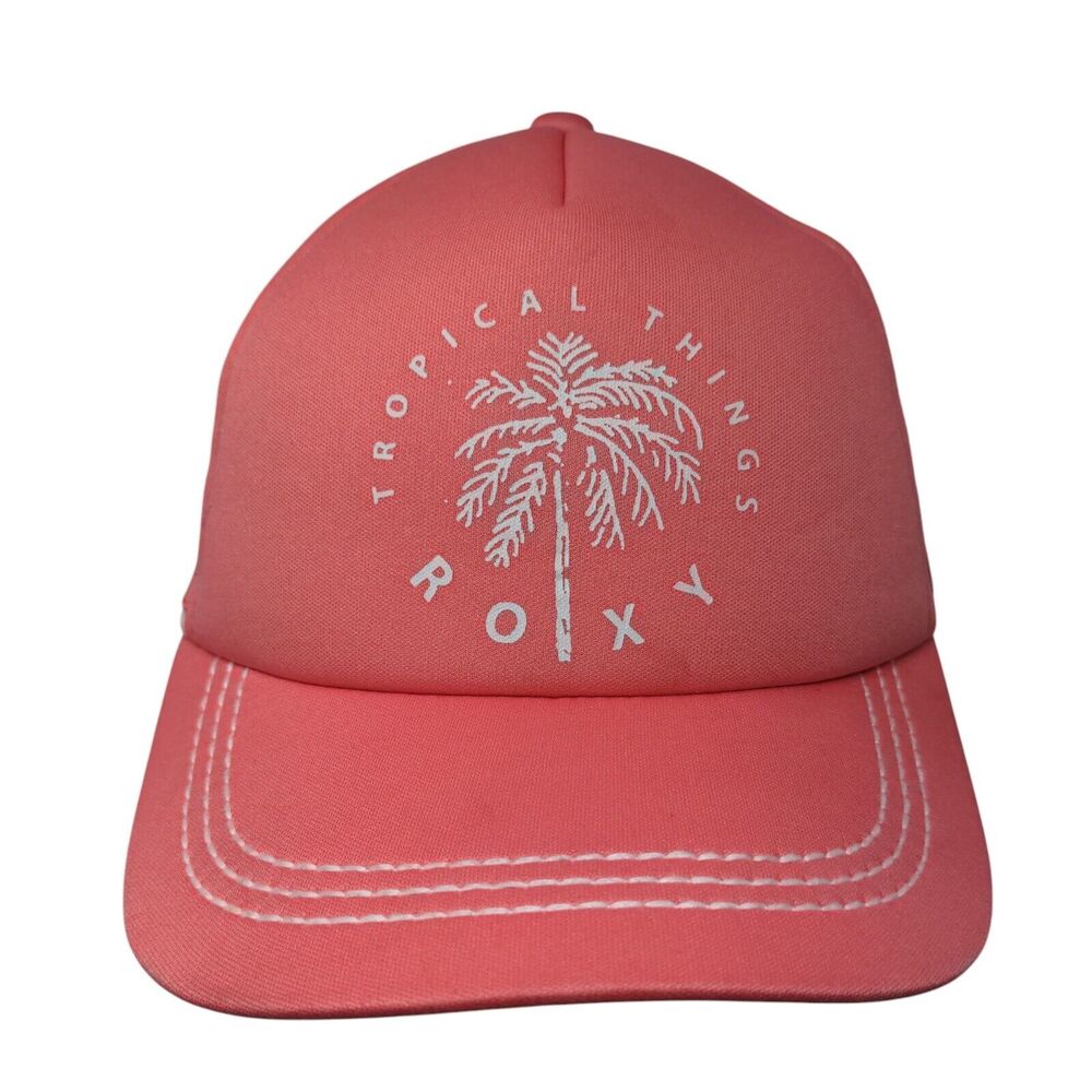 Tropical Things ROXY Snapback Trucker Hat Pink One Size Adjustable Mesh Back